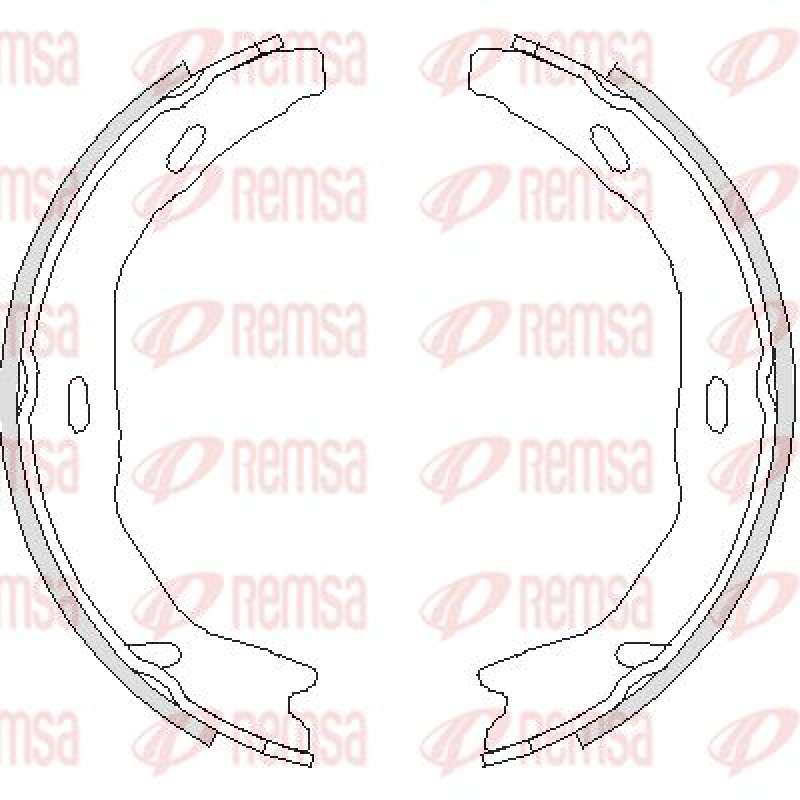 REMSA Brake Shoe Set, parking brake