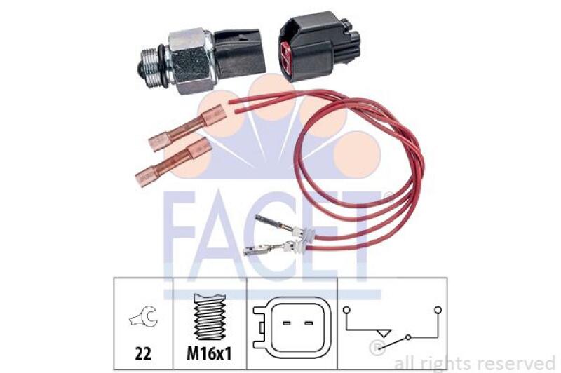 FACET Schalter, Rückfahrleuchte Made in Italy - OE Equivalent