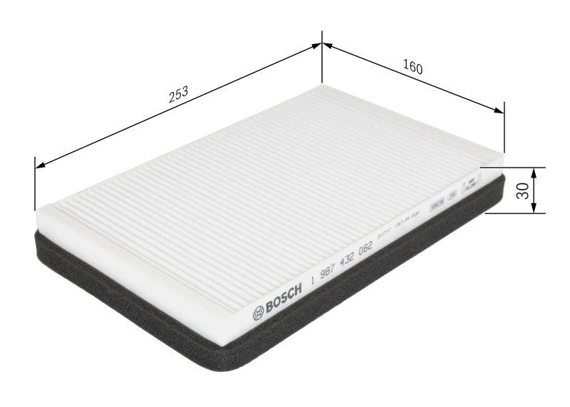 BOSCH Filter, Innenraumluft 1 987 432 062