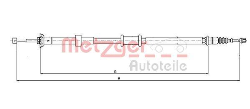 METZGER Cable Pull, parking brake