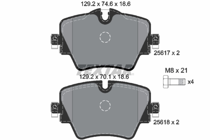 Textar Bremsscheiben + Beläge vorne hinten passend für BMW X1 F48 F...
