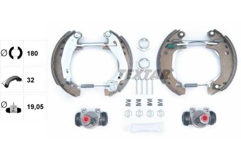 TEXTAR Brake Shoe Set Shoe Kit Pro