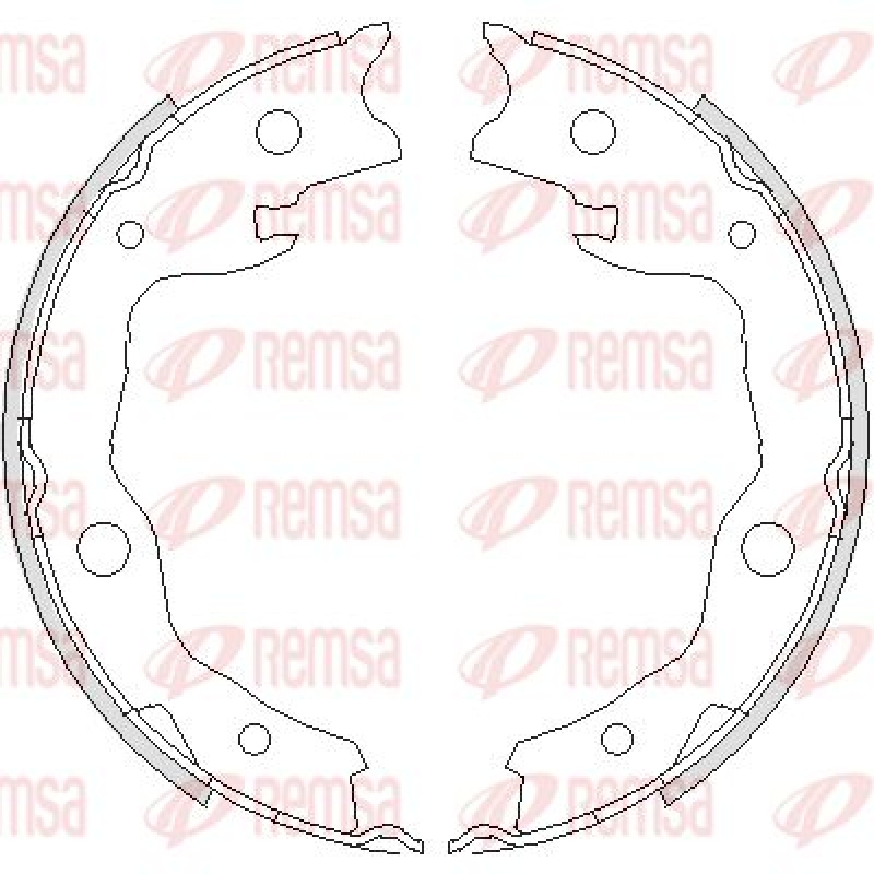 REMSA Brake Shoe Set, parking brake