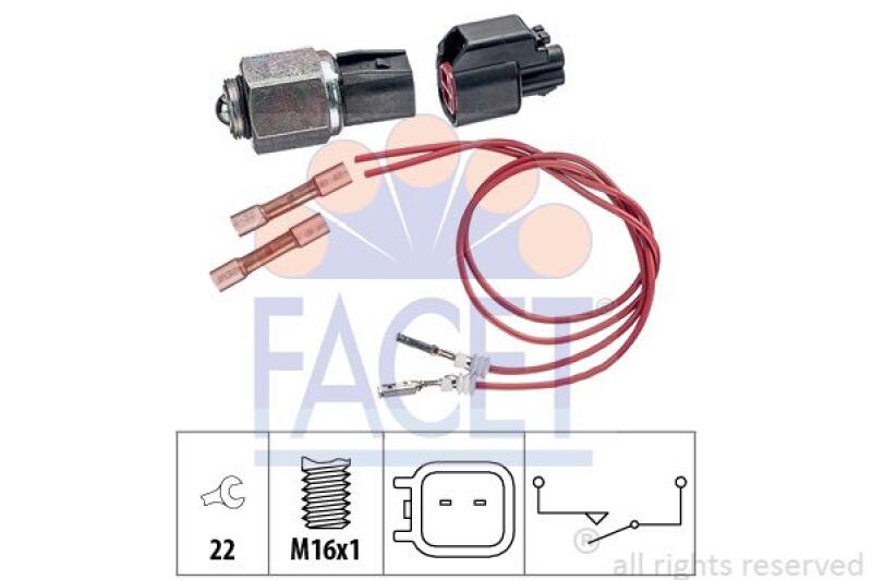 FACET Switch, reverse light Made in Italy - OE Equivalent