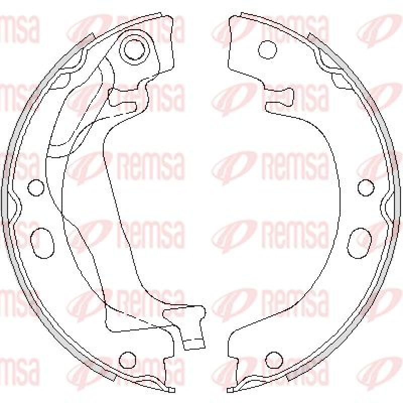 REMSA Brake Shoe Set, parking brake