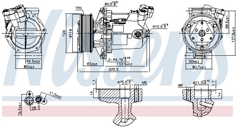 NISSENS Kompressor, Klimaanlage ** FIRST FIT ** 890042