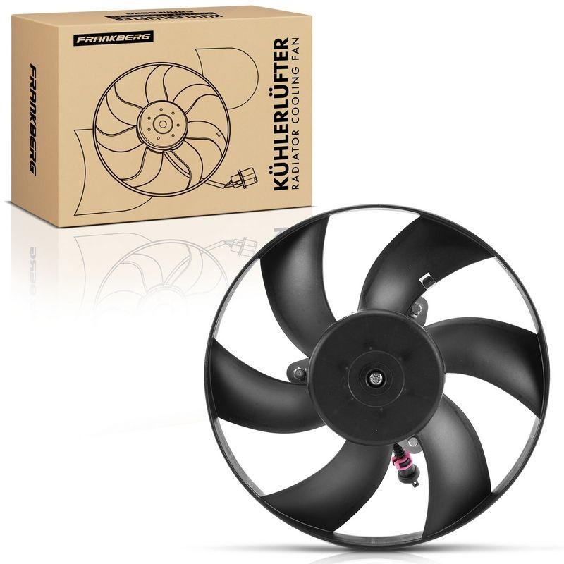 1x Frankberg Motork&uuml;hler Einfachl&uuml;fter mit K&uuml;hlerl&uuml;fterrahmen passend f&uuml;r VW Caddy Polo Classic Seat Ibiza II Cordoba 5481FB0025743
