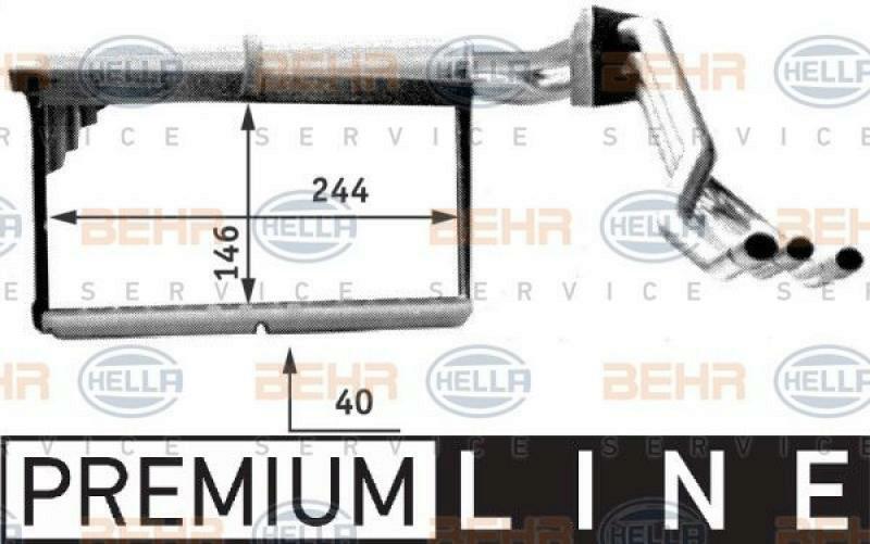 HELLA Wärmetauscher, Innenraumheizung BEHR HELLA SERVICE *** PREMIUM LIN...
