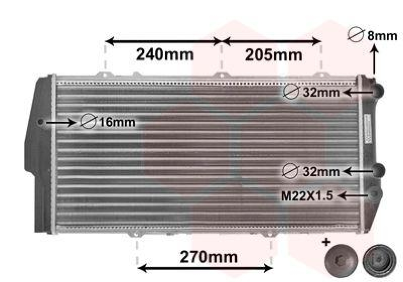 VAN WEZEL Radiator, engine cooling *** IR PLUS ***