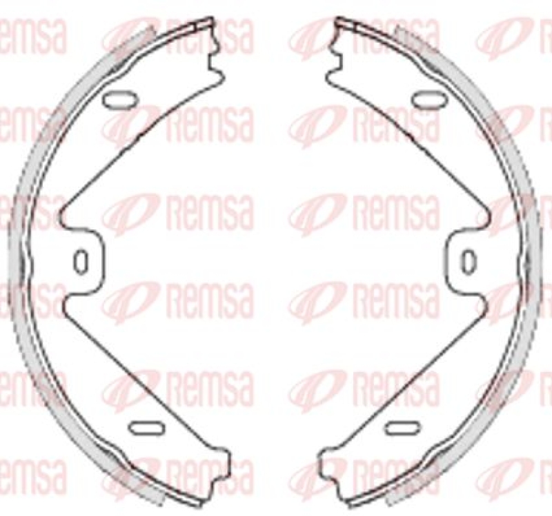 REMSA Brake Shoe Set, parking brake