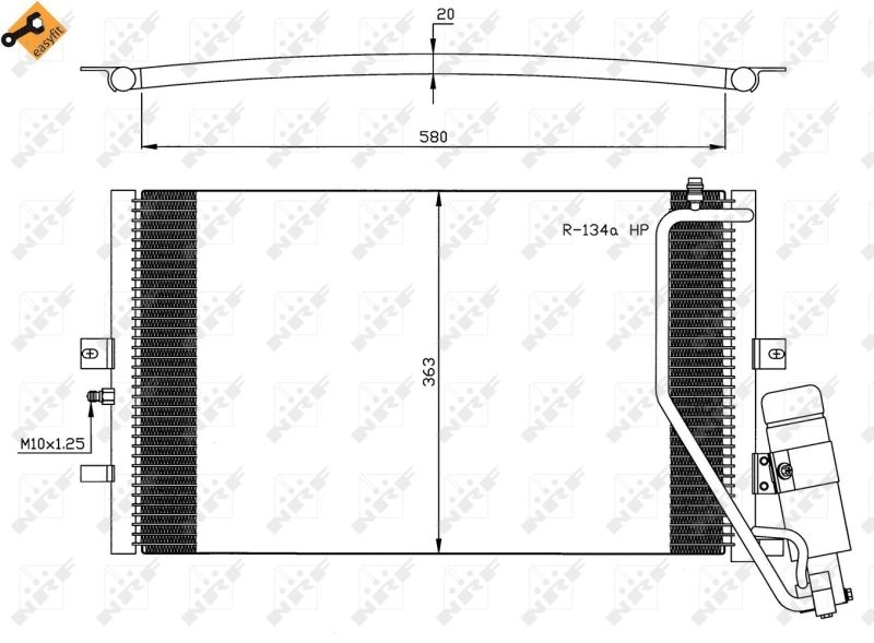 NRF Kondensator, Klimaanlage EASY FIT 35558