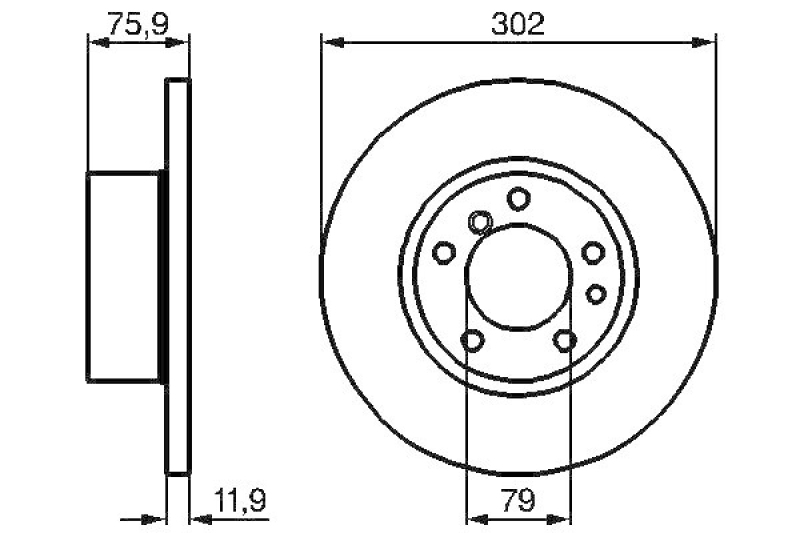2x BOSCH Bremsscheibe 0 986 478 319