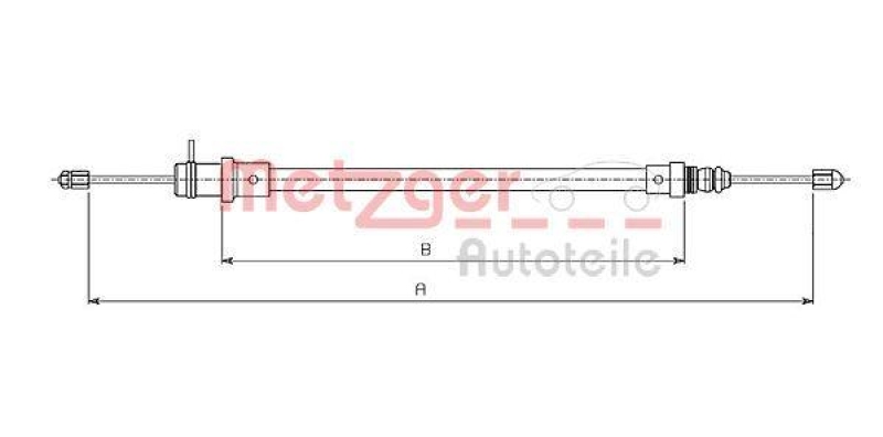 METZGER Cable, parking brake COFLE