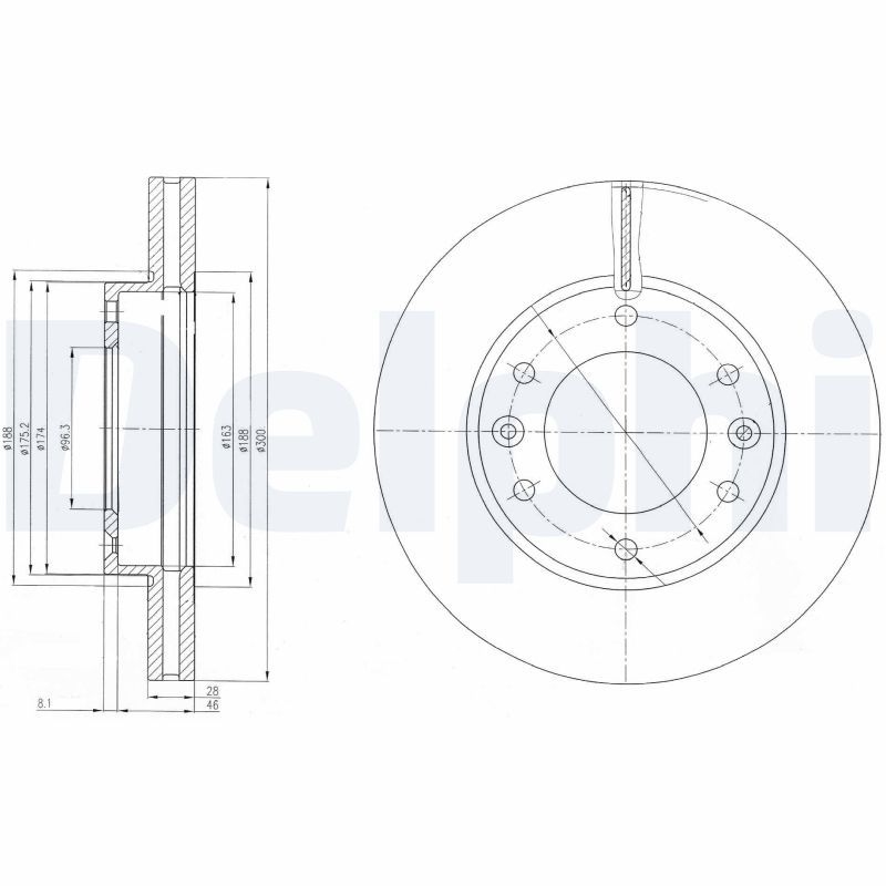 2x DELPHI Bremsscheibe