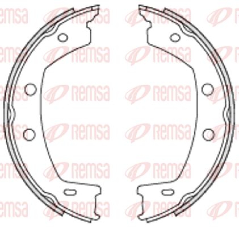 REMSA Brake Shoe Set, parking brake