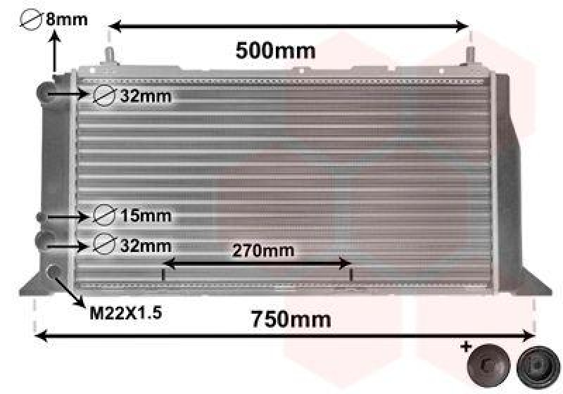 VAN WEZEL Radiator, engine cooling *** IR PLUS ***