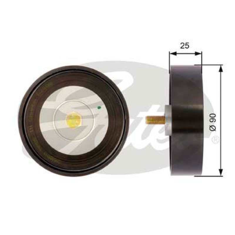 GATES Deflection/Guide Pulley, V-ribbed belt DriveAlign®
