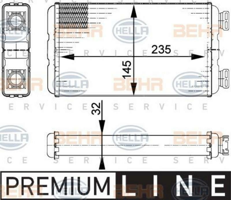 HELLA Wärmetauscher, Innenraumheizung BEHR HELLA SERVICE *** PREMIUM LINE ***