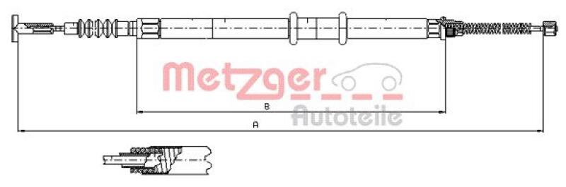 METZGER Seilzug, Feststellbremse COFLE 491.12