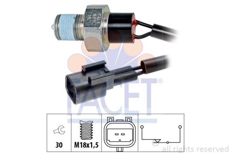 FACET Switch, reverse light Made in Italy - OE Equivalent