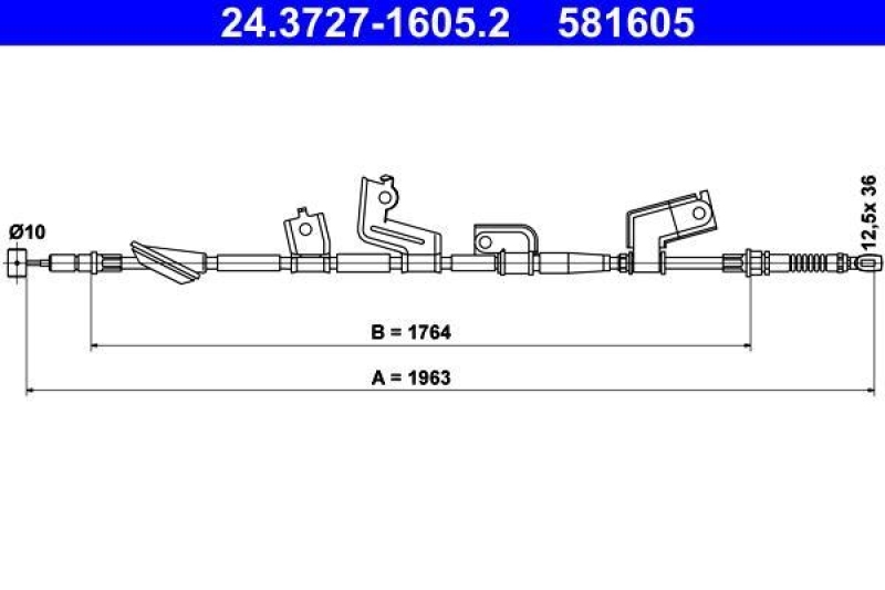 ATE Seilzug, Feststellbremse 24.3727-1605.2