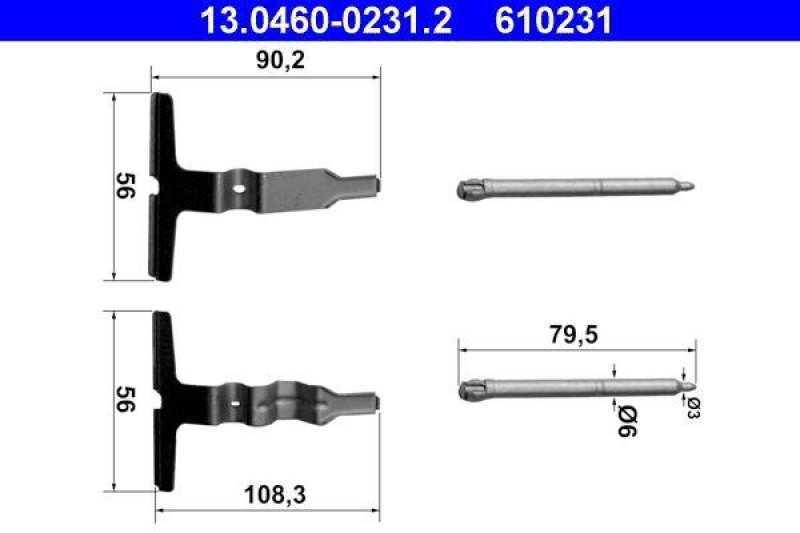 ATE Accessory Kit, disc brake pad
