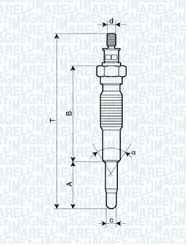 MAGNETI MARELLI Gl&uuml;hkerze 62900077304