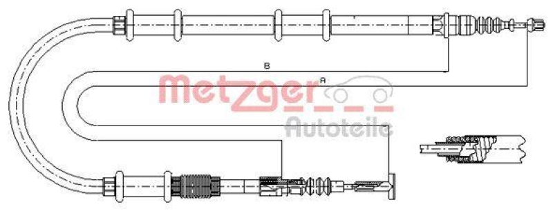 METZGER Seilzug, Feststellbremse 491.21