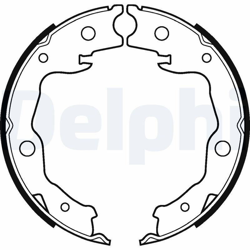 DELPHI Bremsbackensatz, Feststellbremse LS2116