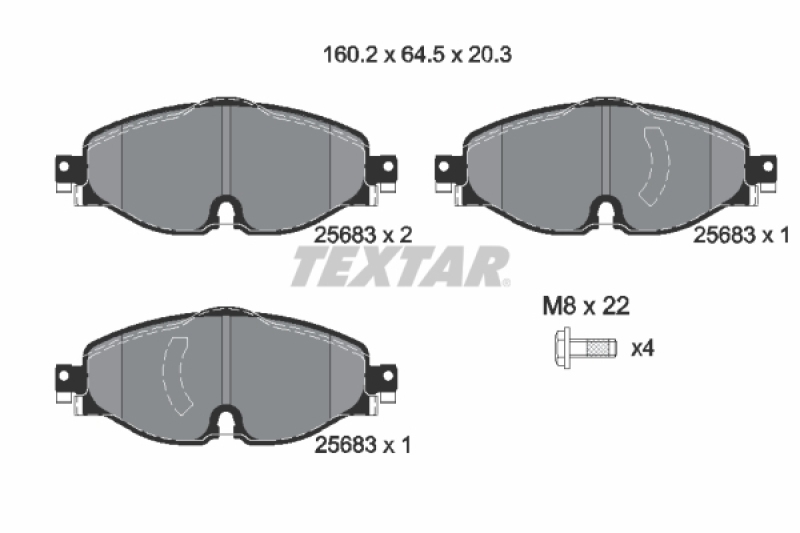 TEXTAR Brake Pad Set, disc brake Q+