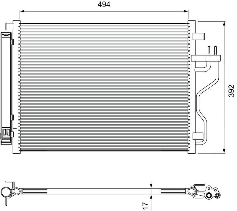 VALEO Kondensator, Klimaanlage 814396