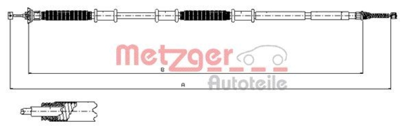 METZGER Seilzug, Feststellbremse 120736