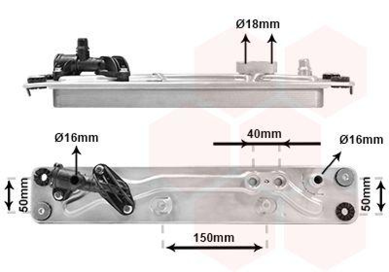 VAN WEZEL Oil Cooler, automatic transmission