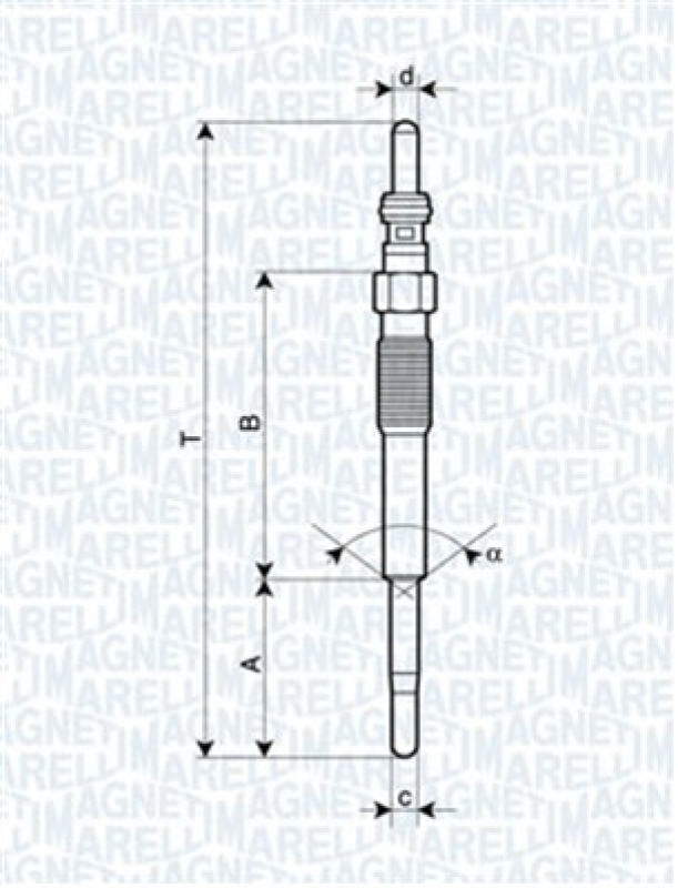 MAGNETI MARELLI Gl&uuml;hkerze 62900080304