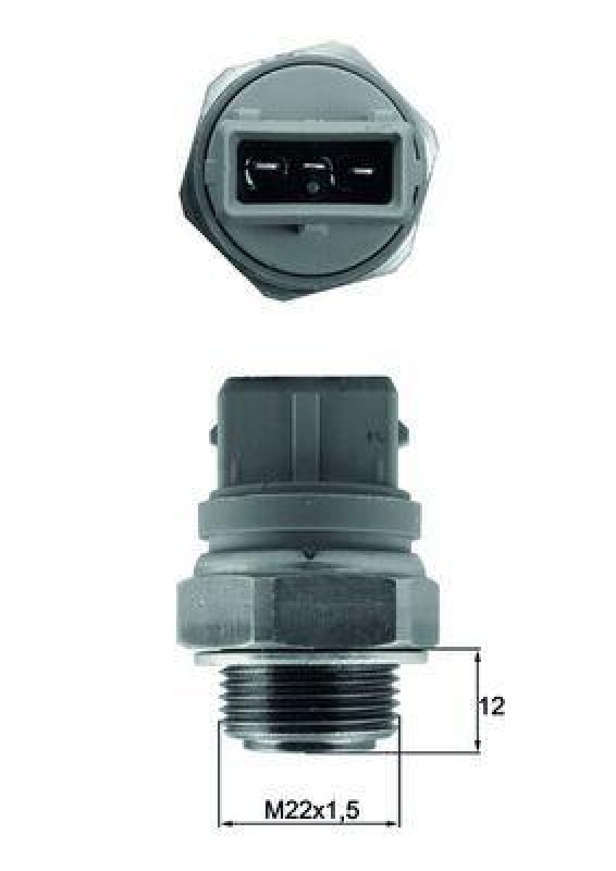 MAHLE Temperature Switch, radiator fan BEHR