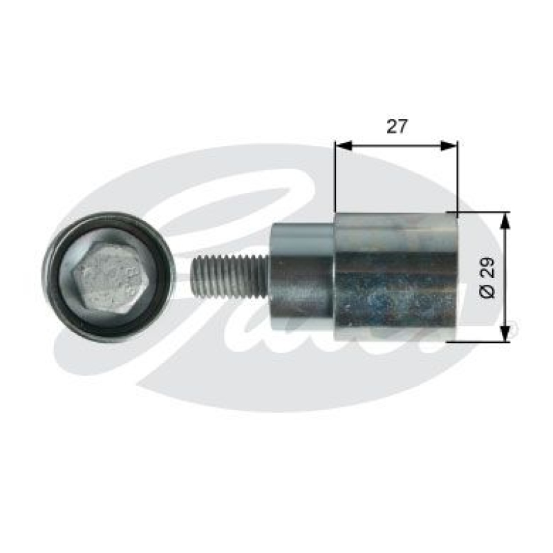 GATES Deflection/Guide Pulley, timing belt PowerGrip®