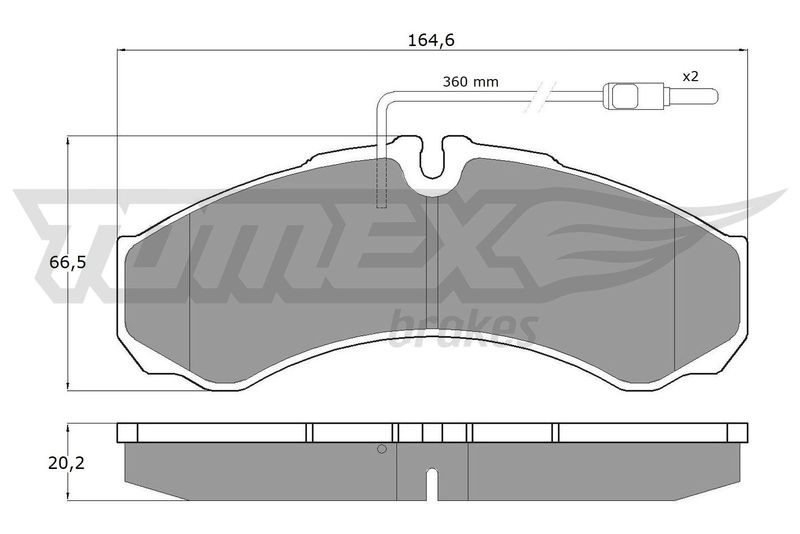 TOMEX Brakes Bremsbelagsatz, Scheibenbremse