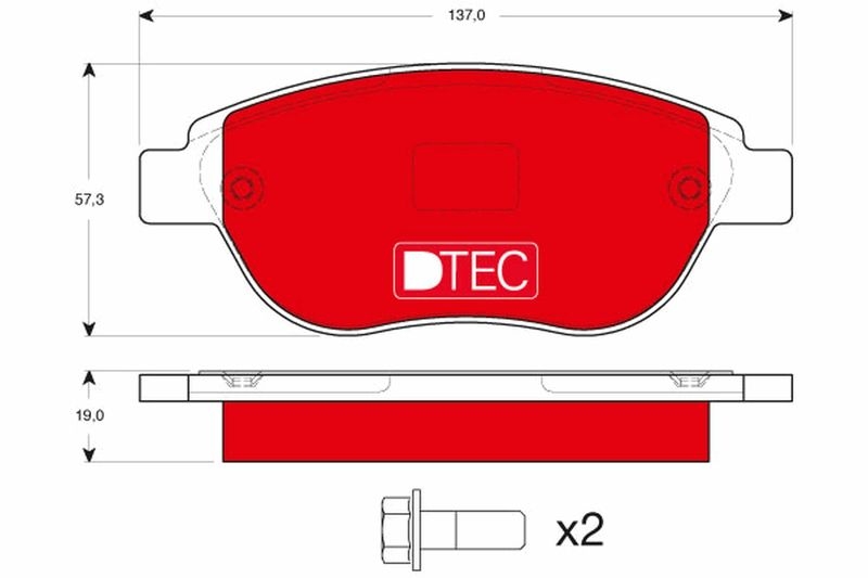 TRW Bremsbelagsatz, Scheibenbremse DTEC COTEC