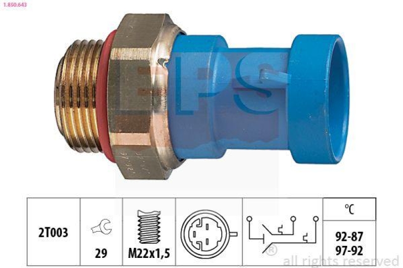 EPS Temperaturschalter, Kühlerlüfter Made in Italy - OE Equivalent
