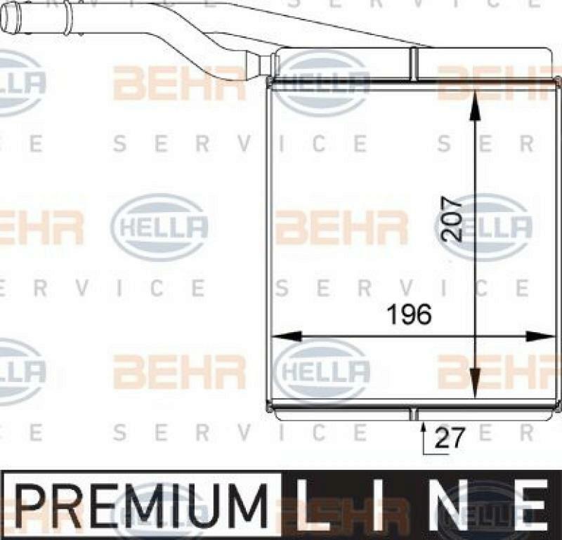 HELLA Wärmetauscher, Innenraumheizung BEHR HELLA SERVICE *** PREMIUM LIN...