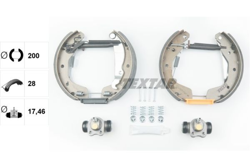 TEXTAR Brake Shoe Set Shoe Kit Pro