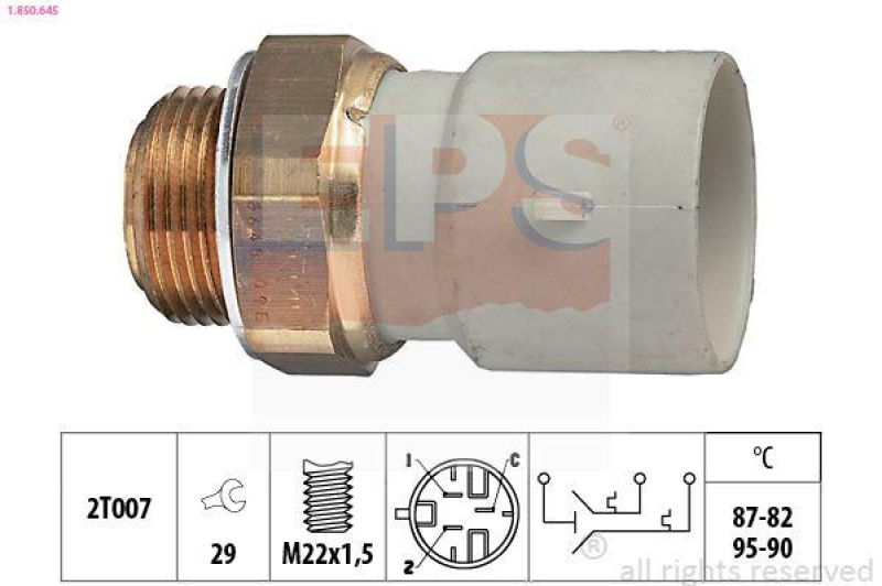 EPS Temperaturschalter, Kühlerlüfter Made in Italy - OE Equivalent