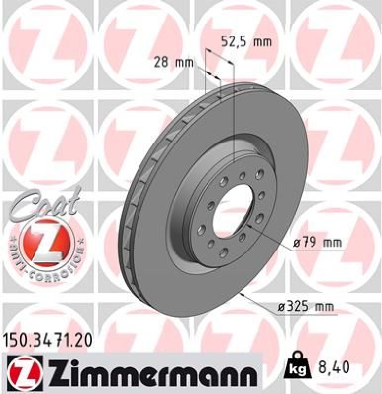 ZIMMERMANN Bremsscheibe COAT Z