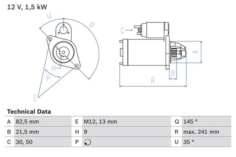 BOSCH Starter 0 986 010 850