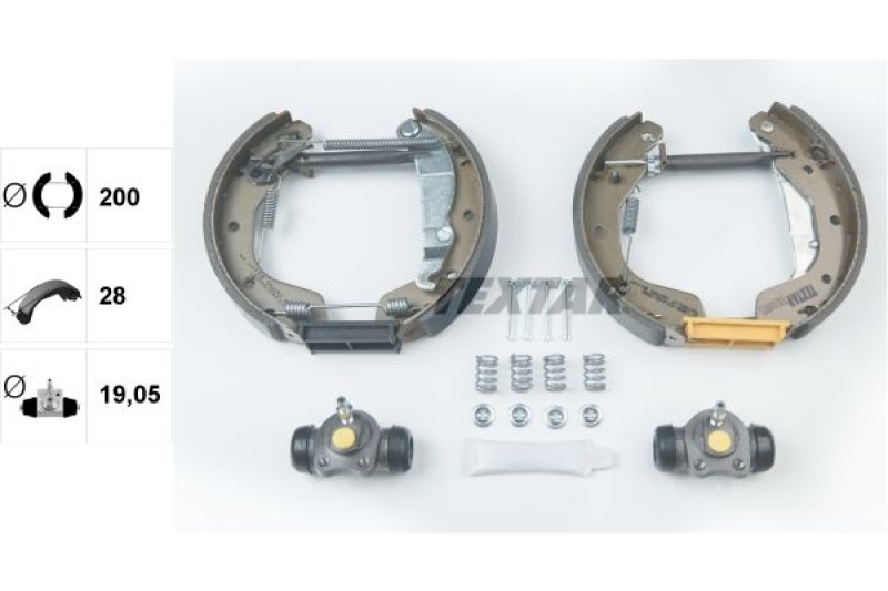 TEXTAR Brake Shoe Set Shoe Kit Pro
