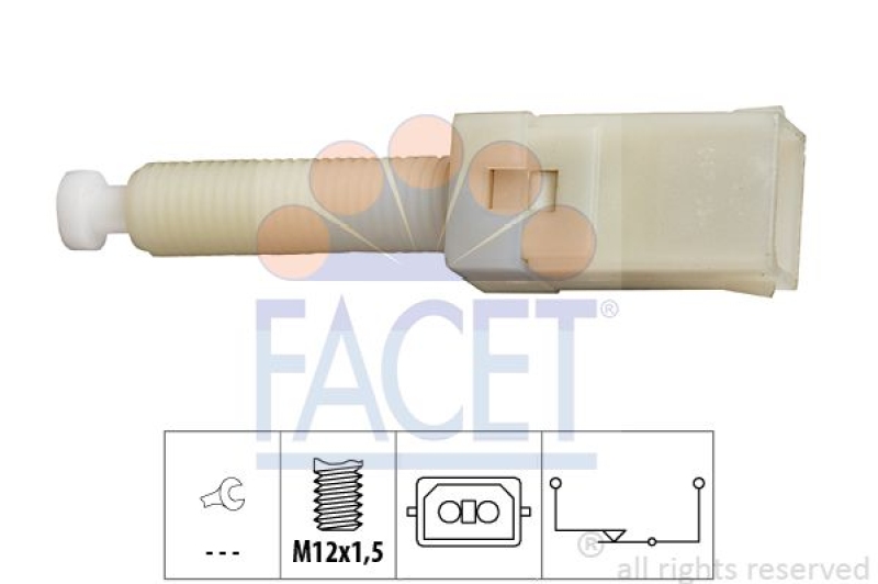 FACET Stop Light Switch Made in Italy - OE Equivalent