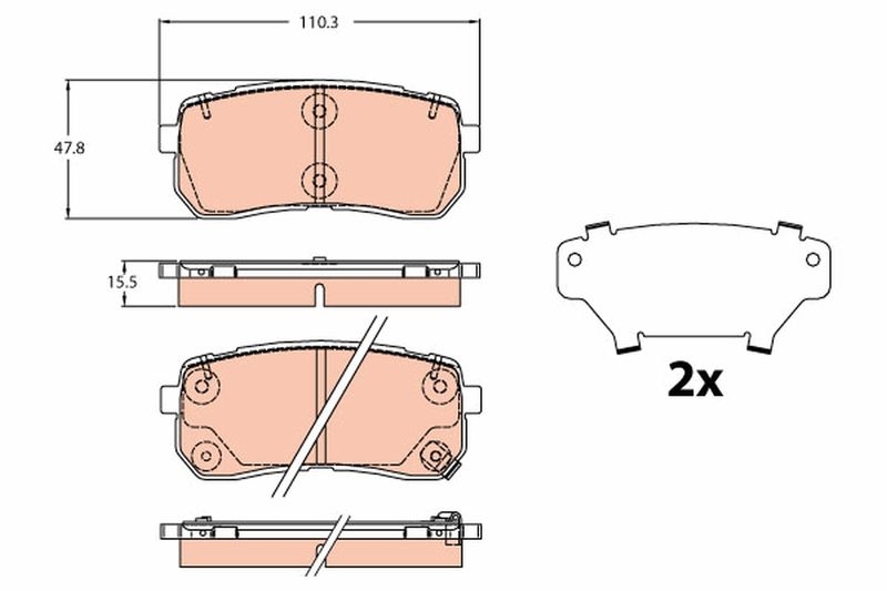 TRW Brake Pad Set, disc brake