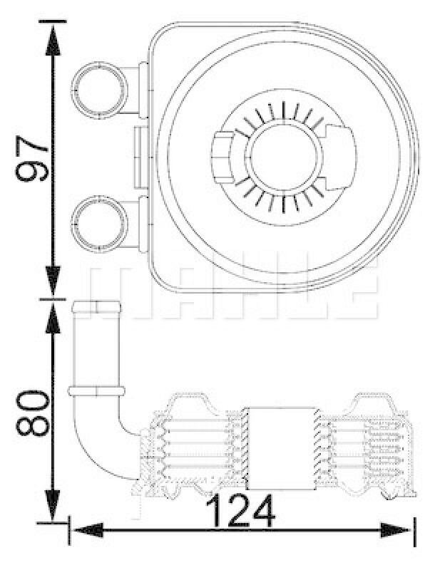 MAHLE Oil Cooler, engine oil BEHR
