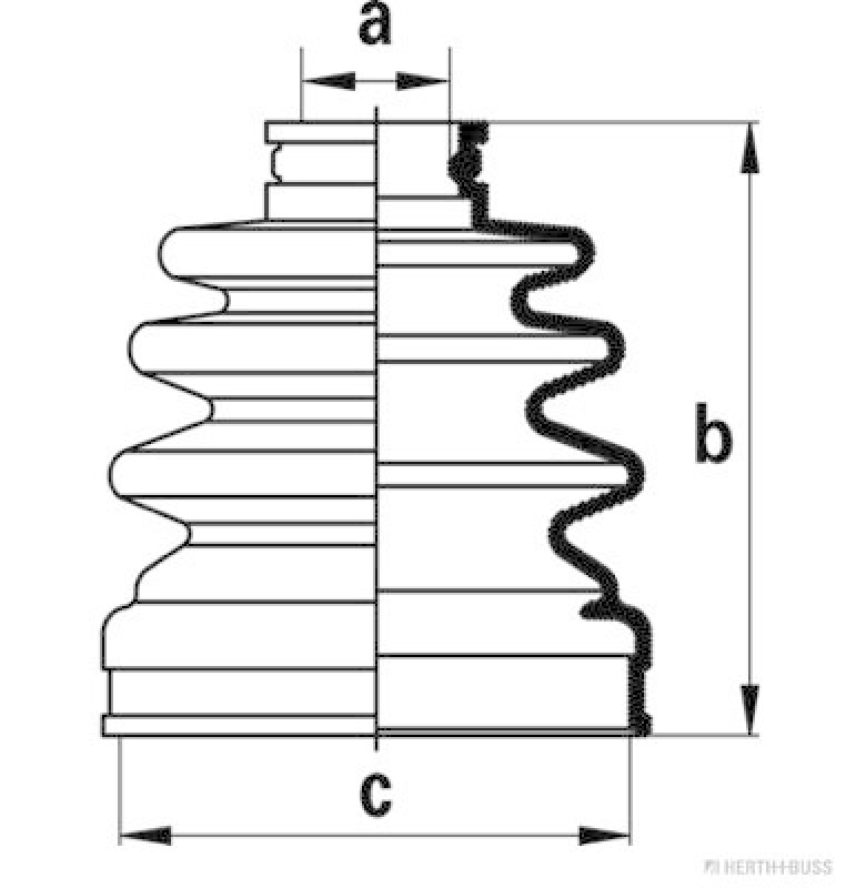 HERTH+BUSS JAKOPARTS Faltenbalgsatz, Antriebswelle