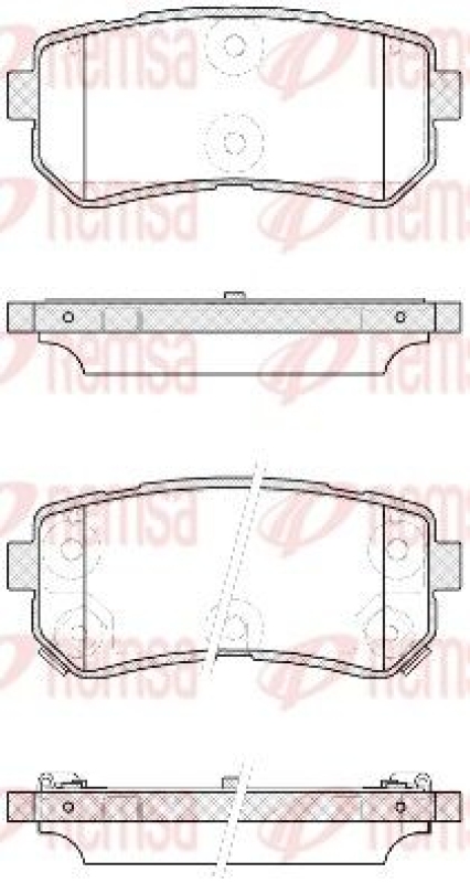 REMSA Brake Pad Set, disc brake